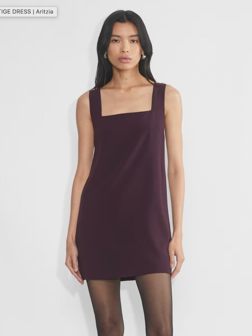 Babaton Prestige Dress Squareneck crepe mini dress